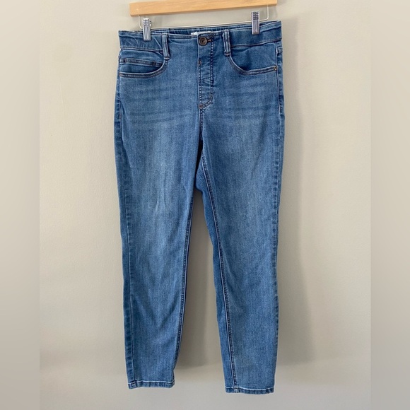Tribal Mid Rise Icon Blue Stretch Denim Pull On Skinny Jeans - Picture 4 of 5